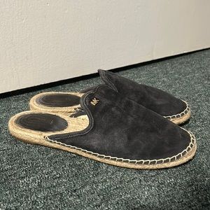 Michael Kors Navy Suede Slip on Sandels